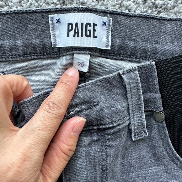 Paige Transcend Verdugo ultra skinny grey silvie maternity jeans 25 - Picture 7 of 9